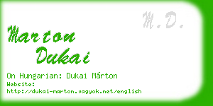 marton dukai business card