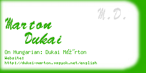 marton dukai business card